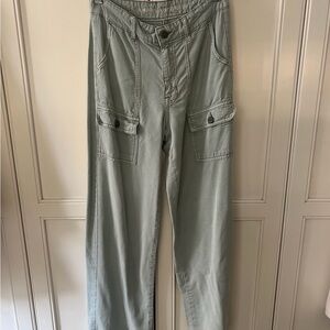 American Eagle Green Gray Cargo Pants Relaxed Fit